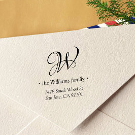 Monogram- och minimalistisk Returadress för kallig Självfärgande Stämpel