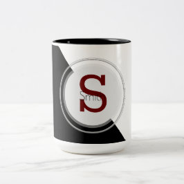 Monogram och Namn blockkaffe Mugg