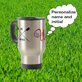 Monogram och namn korsade päron resemugg