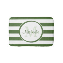 Monogram och namn med gröntrandar för trendig även