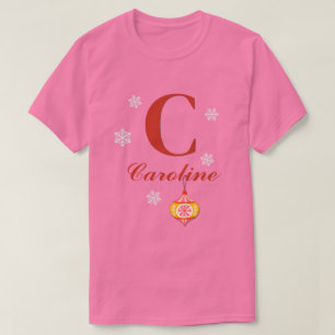 Monogram och Namn med ornament T Shirt