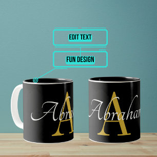 Monogram och Namn Mugg
