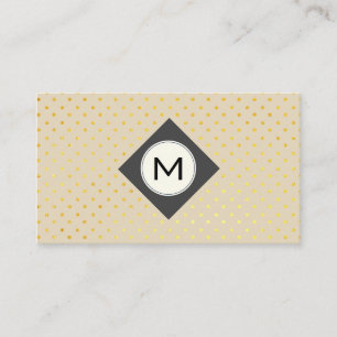 Monogram och Polka dots Visitkort