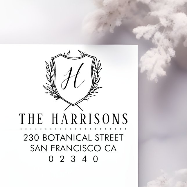 Monogram och Returadress för Anpassningsbar av bot Stämpel (Skapare uppladdad)