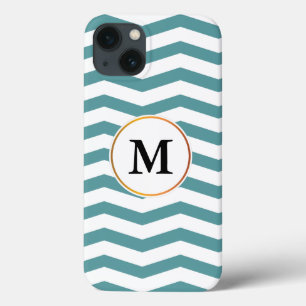 monogram och schevron mönstrad