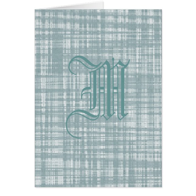 Monogram och Weave Hälsningskort (Framsidan)