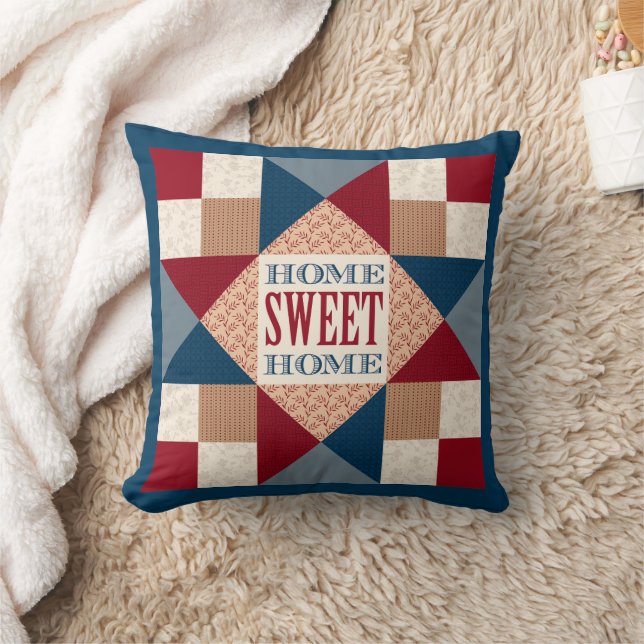 Monogram Ohio Star Quilt Mönster - hemsött hem Kudde (Filt)