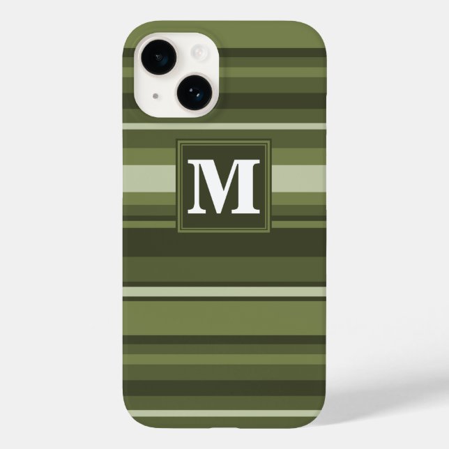 Monogram oliv grönt rand (Baksida)