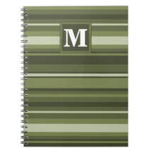 Monogram oliv grönt rand