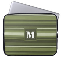 Monogram oliv grönt rand