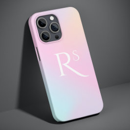 Monogram Ombre Holografisk Rosa Girlaktig Personli