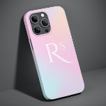 Monogram Ombre Holography Rosa Girly Personlig<br><div class="desc">Monogram Ombre HoloGraph Rosa Girly Personlig Phone Case har en rosa och blå holografisk bakgrund med personligens monogram i mitten. Anpassa genom att redigera texten i textrutorna. Designad av ©Evco Studio www.zazzle.com/store/evcostudio</div>