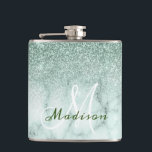 Monogram Ombre Mint Grönt Marble Glitter Fickplunta<br><div class="desc">Den här designen skapades genom digital grafik. Den kan vara personlig i det område som tillhandahålls genom att ändra fotot och/eller text. Du kan också anpassa den genom att klicka för att anpassa ytterligare alternativ och ta bort eller ändra bakgrunden i färg, lägga till text, ändra texten färg eller stil...</div>