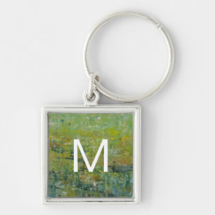 Monogram  Opulent Fält II Fyrkantig Silverfärgad Nyckelring
