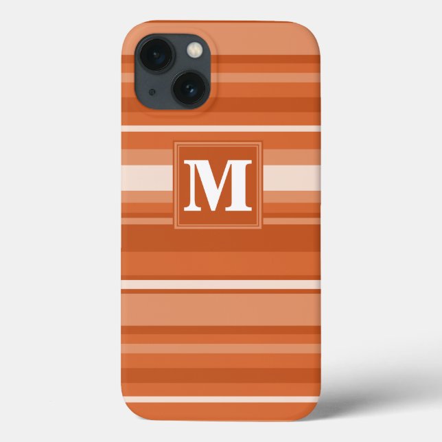 Monogram orange rand Fodral-Mate iphone case (Baksida)