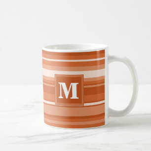 Monogram orange rand kaffemugg