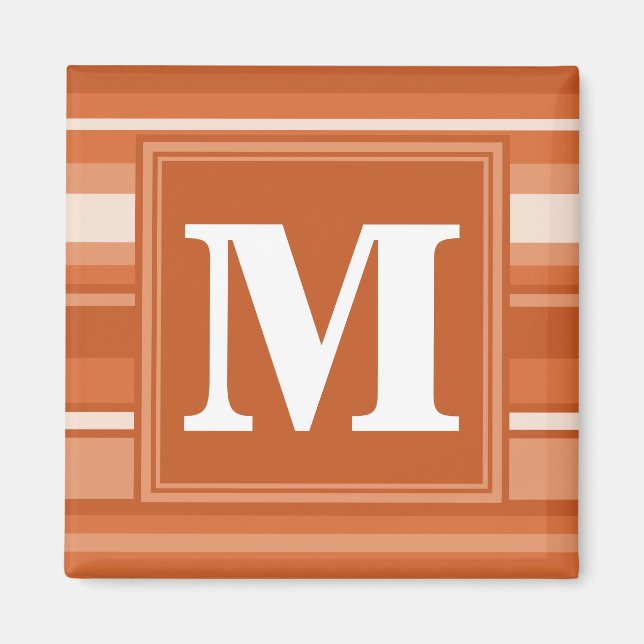 Monogram orange rand magnet (Framsidan)