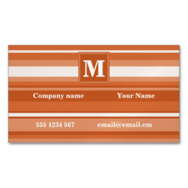 Monogram orange rand magnetiska visitkort