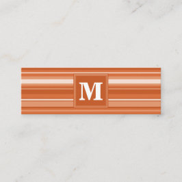 Monogram orange rand mini visitkort