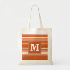 Monogram orange rand tygkasse
