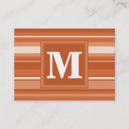 Monogram orange rand visitkort