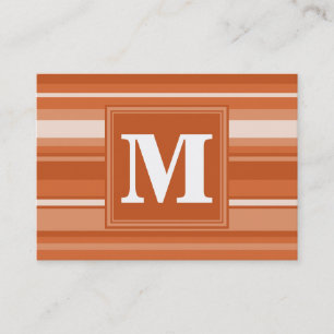 Monogram orange rand visitkort