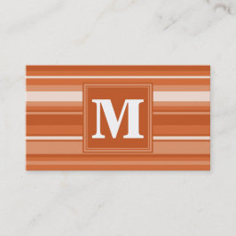 Monogram orange rand visitkort
