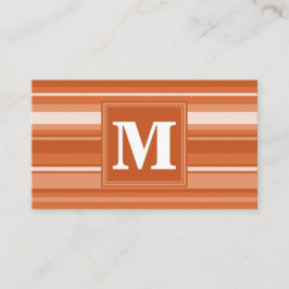 Monogram orange rand visitkort