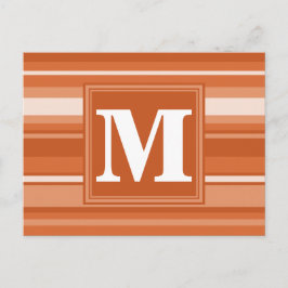 Monogram orange rand vykort