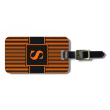 Monogram Orange Svart Randig