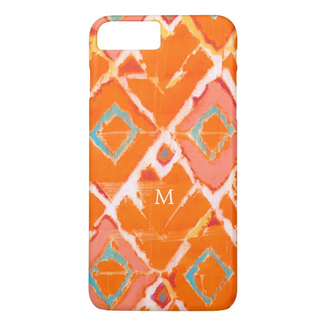 Monogram | Orange Tribal II Case-Mate iPhone Skal (Baksida)