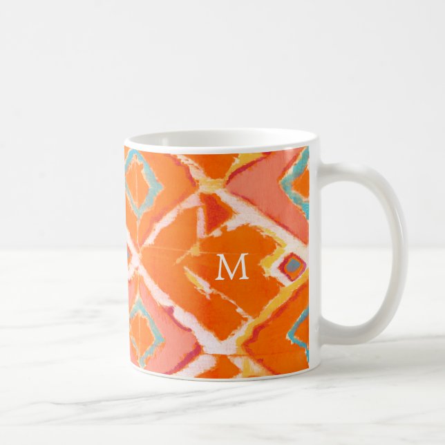 Monogram | Orange Tribal II Kaffemugg (Höger)