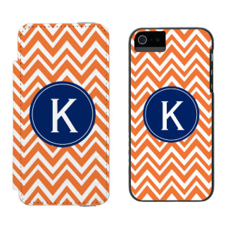 Monogram Orange Zigzag Mönster