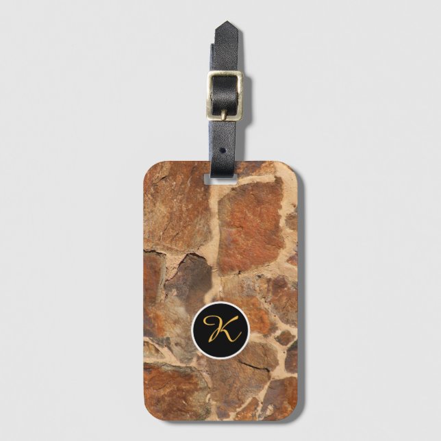 Monogram över Anpassningsbarna för geologisk struk Bagagebricka (Framsida vertikal)