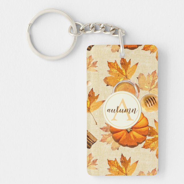 Monogram över scener för storfärgad höst i magiska (Framsidan)