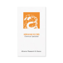 Monogram på färg-kvadratens torg (orange)