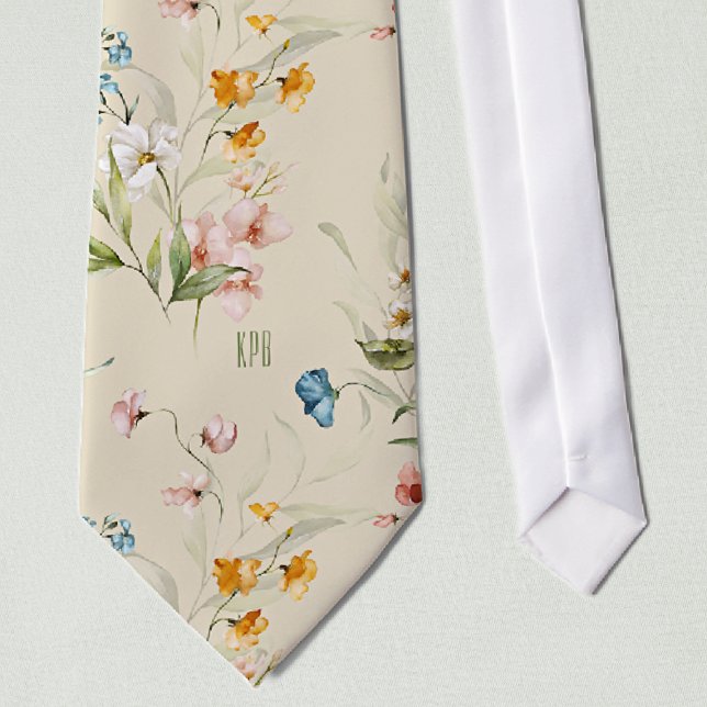 Monogram på färgglad stilleben med blommor Konst B Slips (Skapare uppladdad)