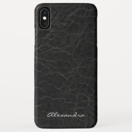 Monogram på Faux Black Leather