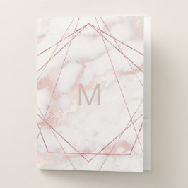 monogram på rosa marmor