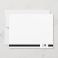 Monogram på Sporty Rand Black & White