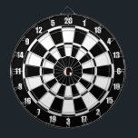 Monogram på svartvitt darttavla<br><div class="desc">Monogram på Black and White Dart Board. Monogram redo som personlig.</div>