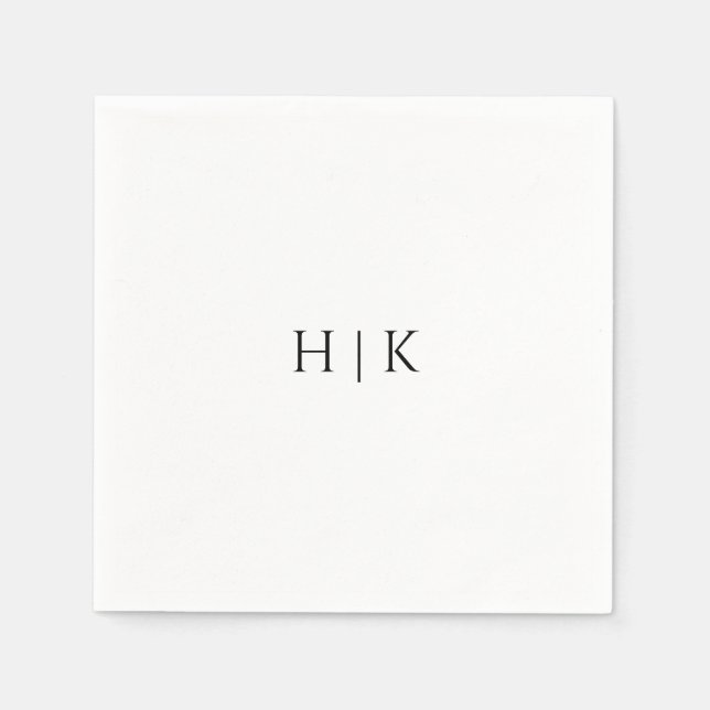 Monogram-Pappersservett för mall Pappersservett (Framsidan)