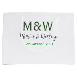 Monogram par grått grönt  modern romantisk dejt