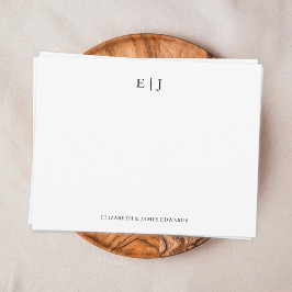 Monogram par Initialer Personlig Anteckningskort