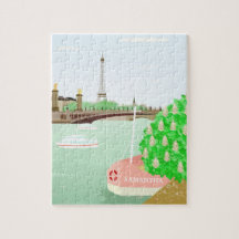 Monogram Paris Eifel Torn Puzzle med Gift Box