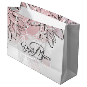 Monogram Party Rosa Vit färskvatten Silver