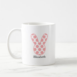 Monogram Påskhare med Rosa punkter Kaffemugg