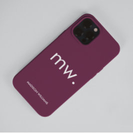 Monogram Pastel Elegant Feminine Minimalist Fodral