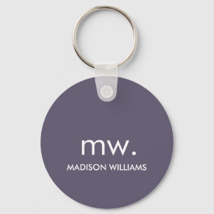 Monogram Pastel Elegant Snyggt Modern minimalistis Nyckelring