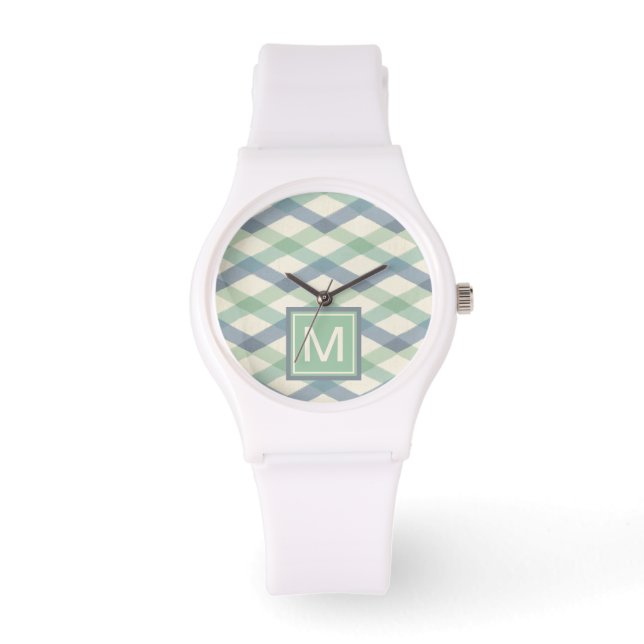 Monogram | Pastel Geometric Mönster Armbandsur (Framsida)